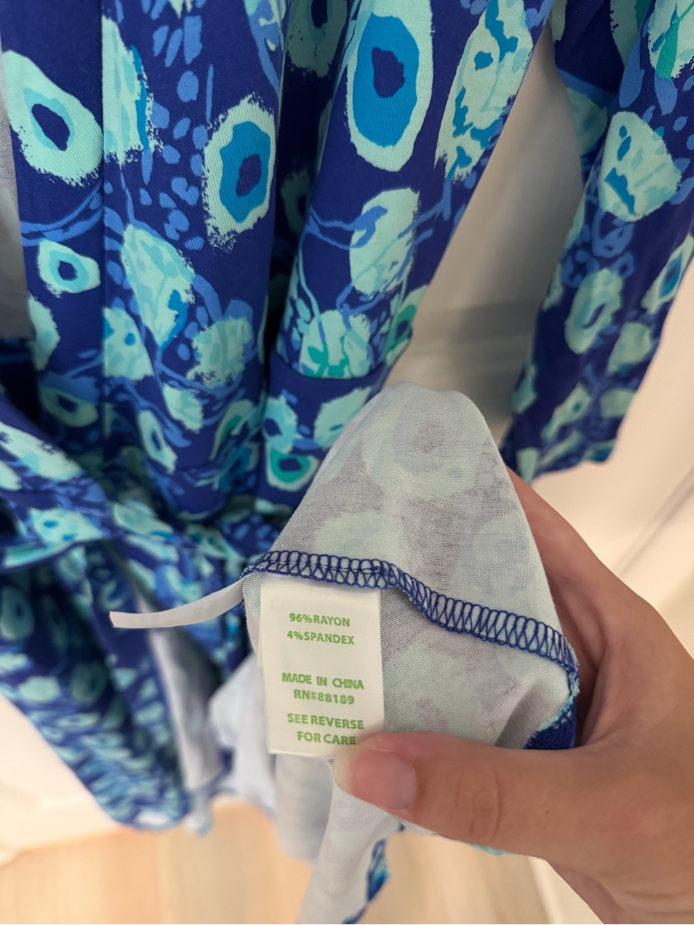 Lilly Pulitzer Rozaline Wrap Dress Lil Kitty Blue - Picture 5 of 5
